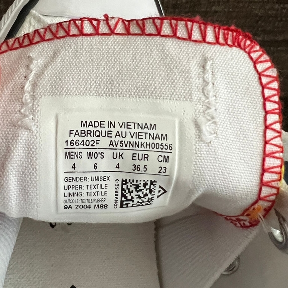 Converse All Star Lo Rainbow Multi Tongue Pride Sneakers, Women's 6, Men's 4 - Picture 3 of 8